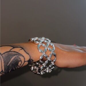 Silver Net Stretch Bracelet